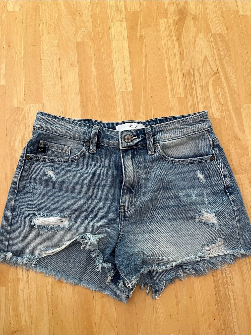 VICI KanCan Distressed Denim Shorts